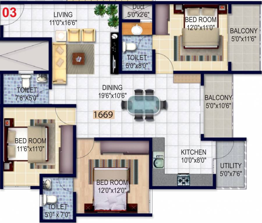 Isha Misty Green (3BHK+3T (1,669 sq ft) 1669 sq ft) Isha Misty Green (3BHK+3T (1,669 sq ft) 1669 sq ft)