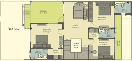  aangan prime villa Floor Plan First Floor Plan
