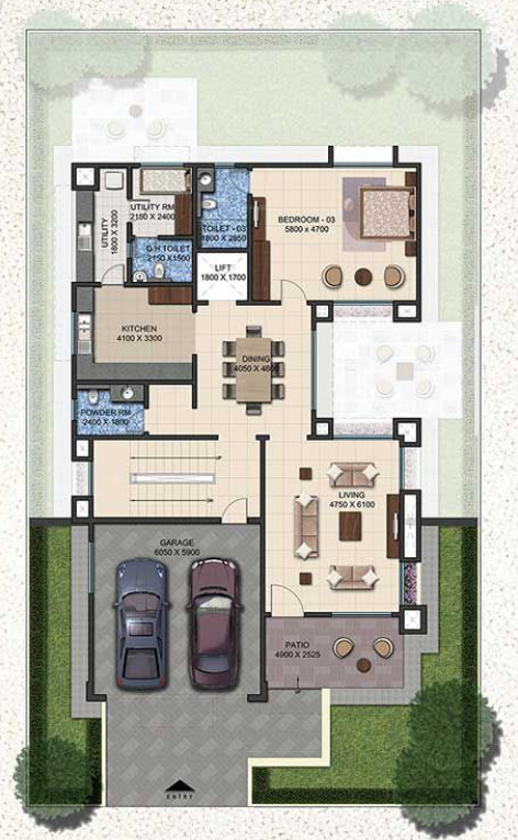 bela encosta Floor Plan Ground Floor Plan