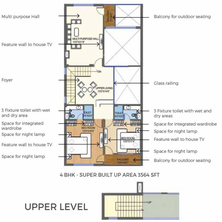 ARD Saavan Town Home (4BHK+4T (3,564 sq ft) 3564 sq ft)