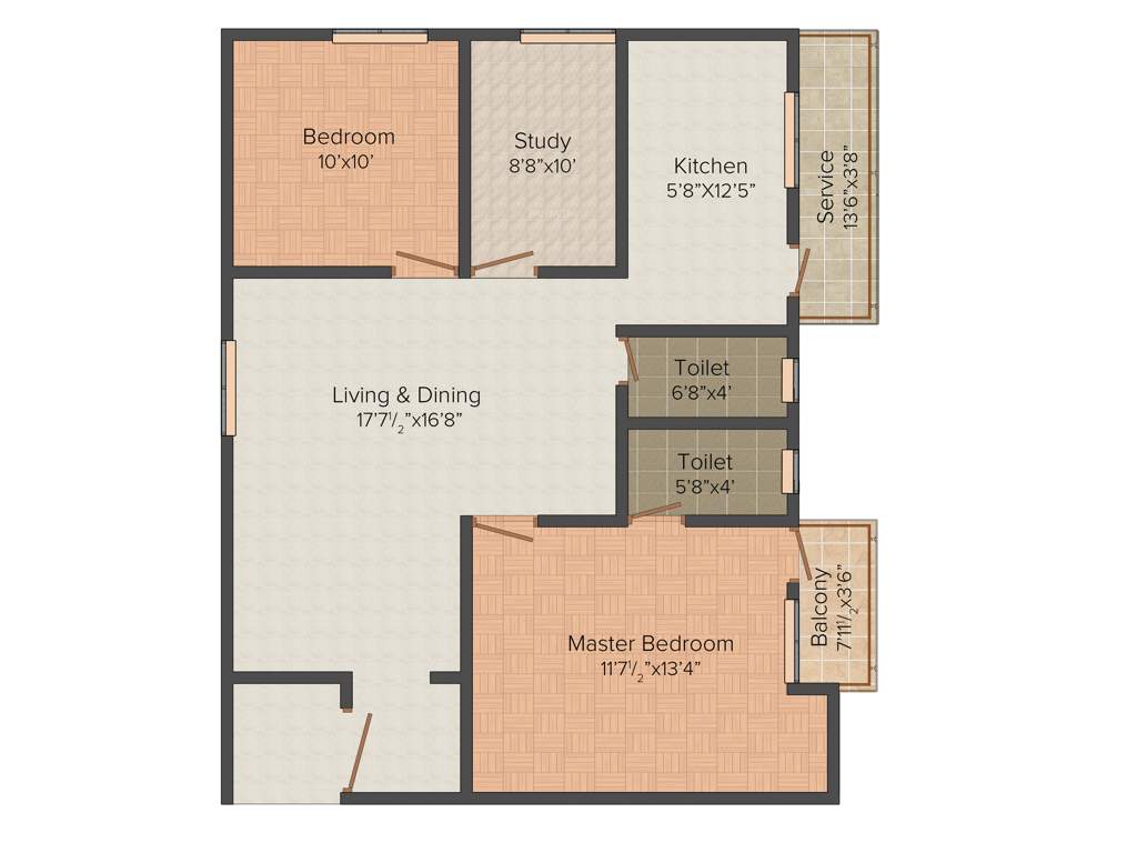 StepsStone Aksharas (2BHK+2T (1,138 sq ft) 1138 sq ft)