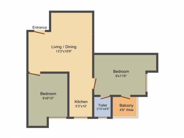 Sidharth Sidharth Tower (2BHK+1T (756 sq ft) 756 sq ft)