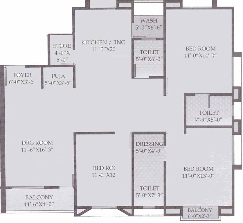 Priyanka Akarsh 1 (3BHK+3T (1,850 sq ft) + Pooja Room 1850 sq ft) Priyanka Akarsh 1 (3BHK+3T (1,850 sq ft) + Pooja Room 1850 sq ft)