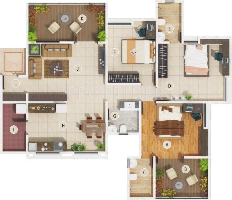 Karan City (3BHK+3T (1,808 sq ft) 1808 sq ft)