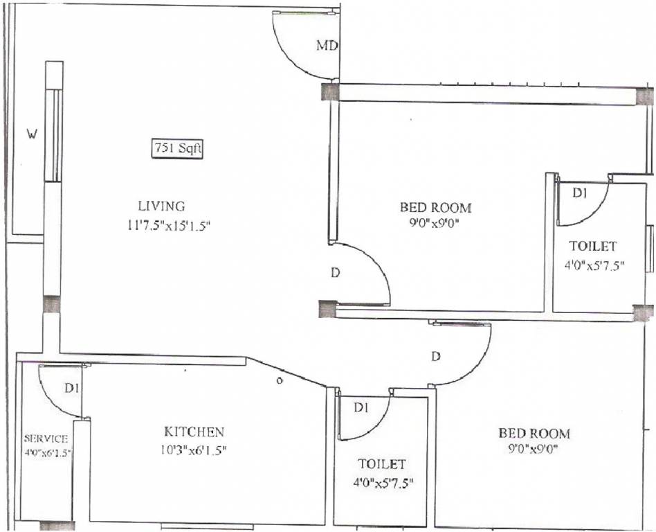 Tirupatiyar Lotus Apartment (2BHK+2T (751 sq ft) 751 sq ft) Tirupatiyar Lotus Apartment (2BHK+2T (751 sq ft) 751 sq ft)