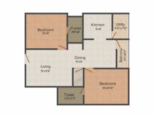 Soundarya Kamakshi (2BHK+2T (1,135 sq ft) 1135 sq ft) Soundarya Kamakshi (2BHK+2T (1,135 sq ft) 1135 sq ft)