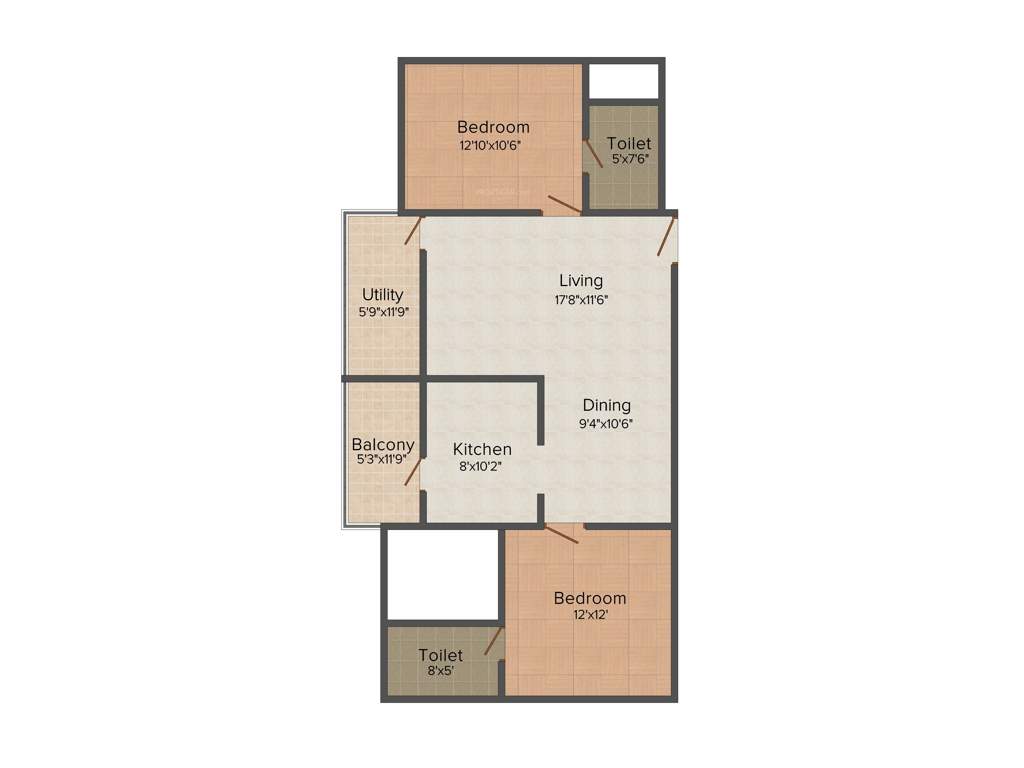 Soundarya Kamakshi (2BHK+2T (1,150 sq ft) 1150 sq ft)