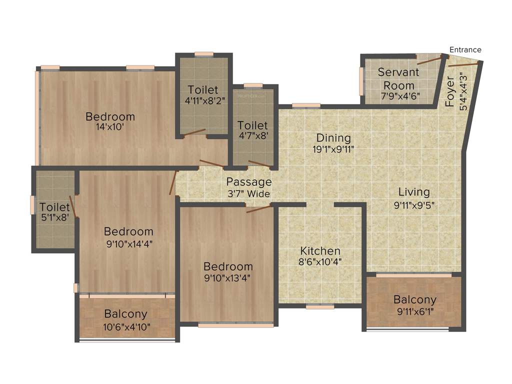 Ideal Ideal Heights (3BHK+3T (1,750 sq ft) 1750 sq ft)