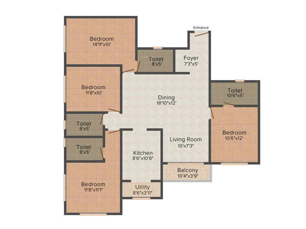Ideal Ideal Unique Residency (4BHK+4T (1,980 sq ft) 1980 sq ft)