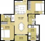 Radiance Realty Liberty (2BHK+2T (1,045 sq ft) + Pooja Room 1045 sq ft)