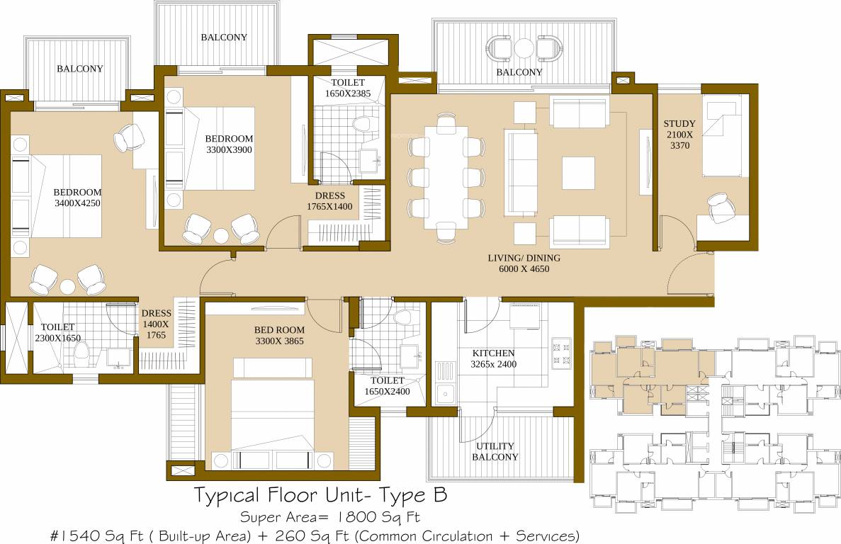 ATS Rhapsody (3BHK+3T (1,800 sq ft) + Study Room 1800 sq ft) ATS Rhapsody (3BHK+3T (1,800 sq ft) + Study Room 1800 sq ft)