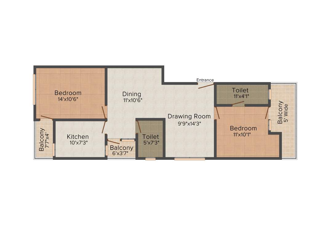 Aashish Om Shanti Ganga (2BHK+2T (1,200 sq ft) 1200 sq ft)