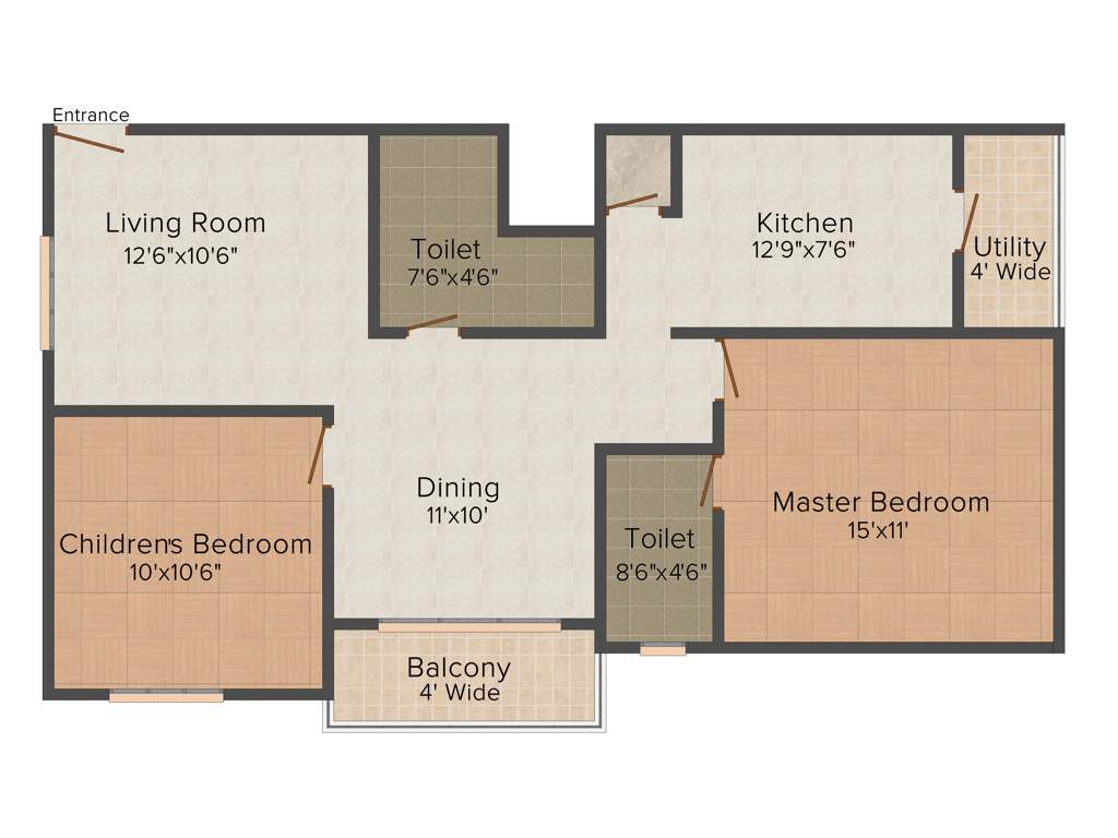 UNOH Grandeur (2BHK+2T (1,117 sq ft) + Pooja Room 1117 sq ft)