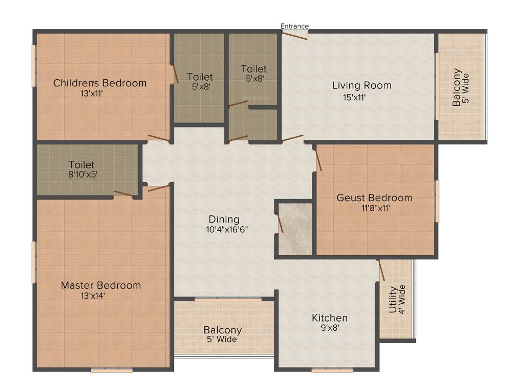 UNOH Grandeur (3BHK+3T (1,707 sq ft) + Pooja Room 1707 sq ft)