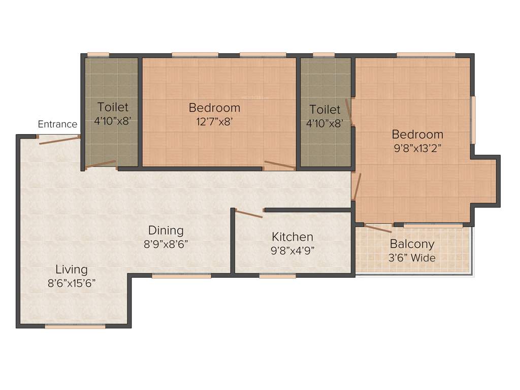 Anupam Mahesh Chandra Dutta Lane (2BHK+2T (985 sq ft) 985 sq ft)