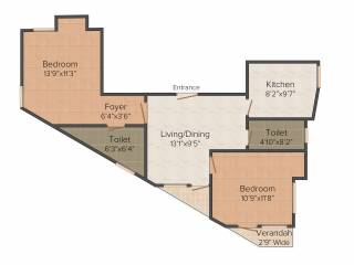 Anupam Mahesh Chandra Dutta Lane (2BHK+2T (1,125 sq ft) 1125 sq ft)