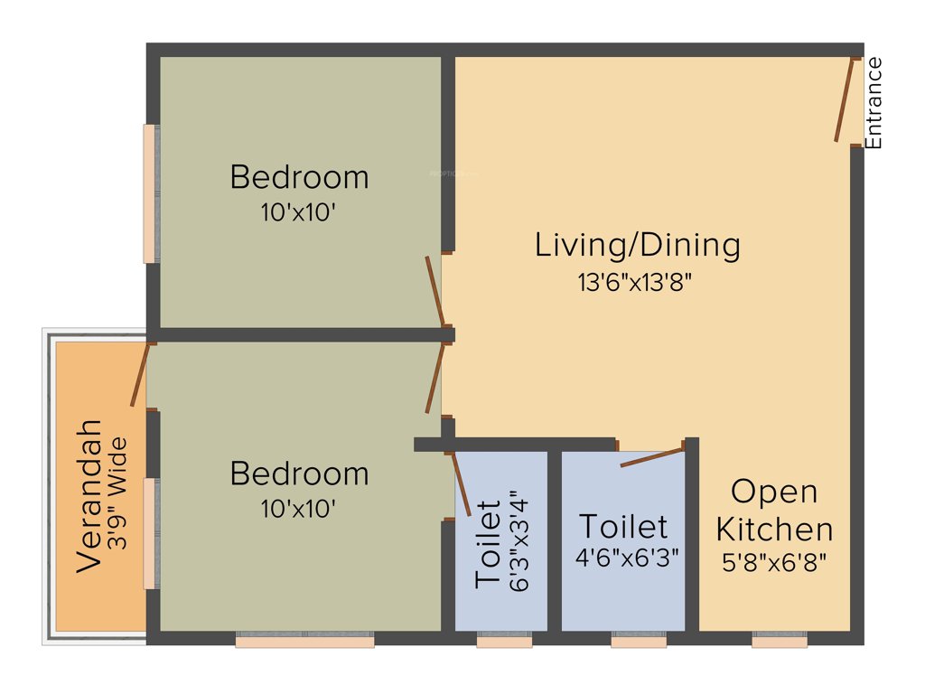 SK Royal Ashiana (2BHK+2T (710 sq ft) 710 sq ft)