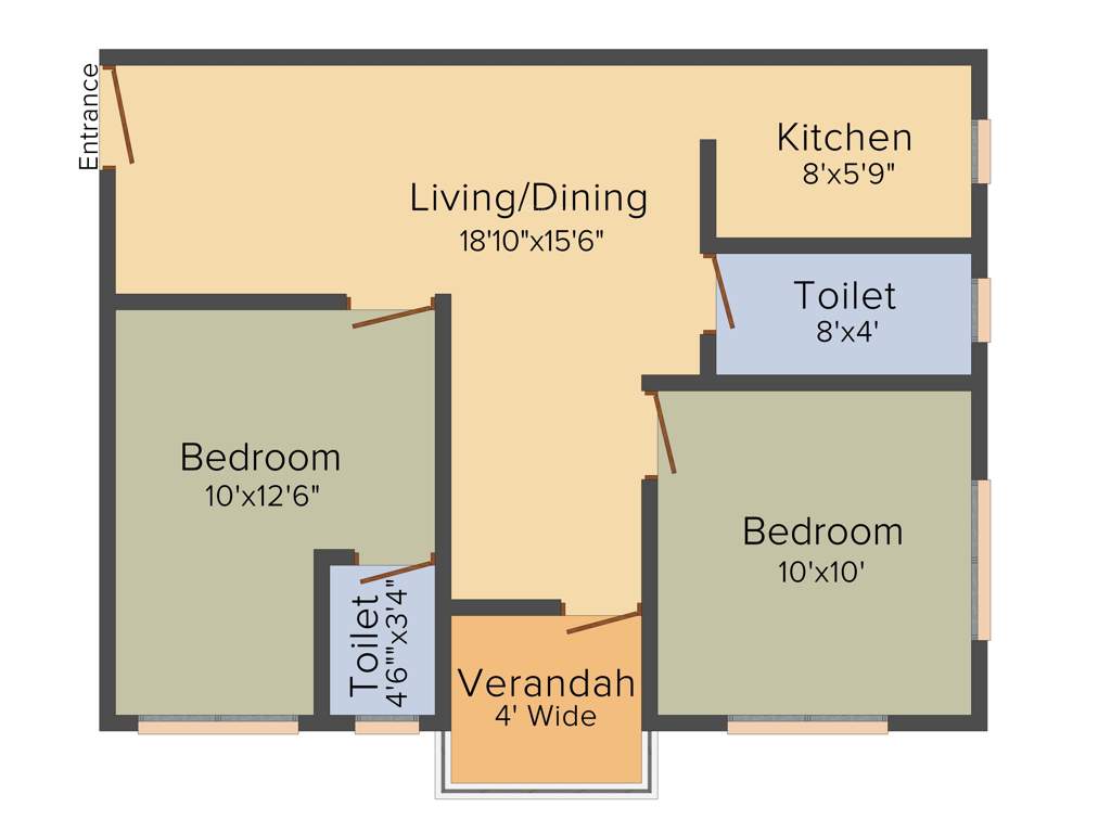 SK Royal Ashiana (2BHK+2T (740 sq ft) 740 sq ft)