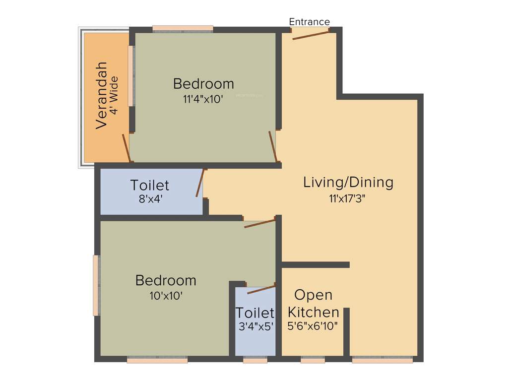 SK Royal Ashiana (2BHK+2T (795 sq ft) 795 sq ft)