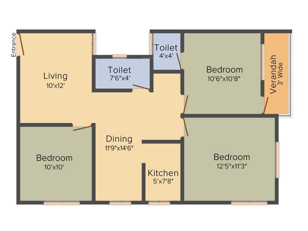 SK Royal Ashiana (3BHK+2T (1,045 sq ft) 1045 sq ft)