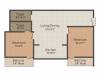 BK Gitanjali Apartment (2BHK+2T (860 sq ft) 860 sq ft)