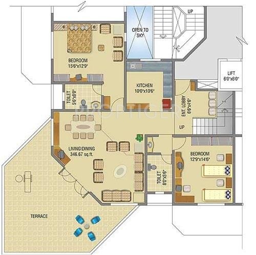 Shree Bal Developers Kapil Abhijat Floor Plan (4BHK+4T)