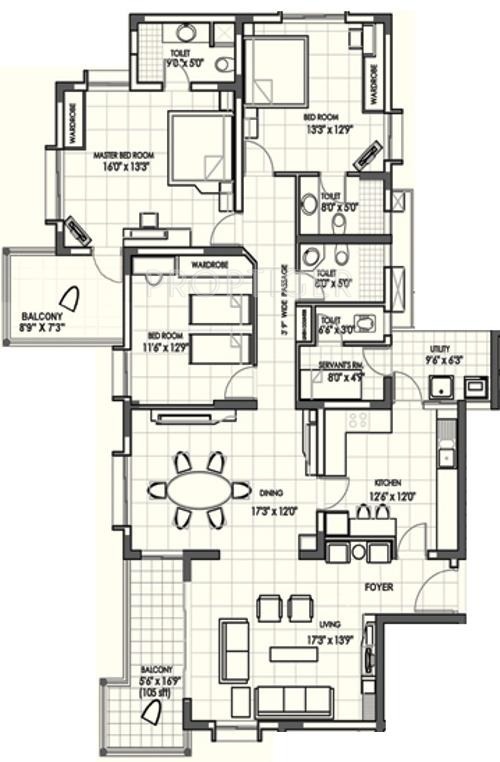 Bearys Lakeside Habitat (3BHK+3T (2,235 sq ft) Servant Room 2235 sq ft) Bearys Lakeside Habitat (3BHK+3T (2,235 sq ft) Servant Room 2235 sq ft)