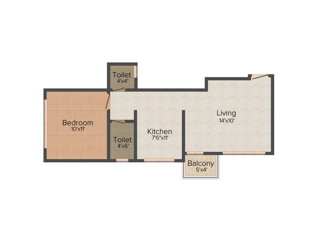 City Godavari Residency (1BHK+1T (593 sq ft) 593 sq ft)