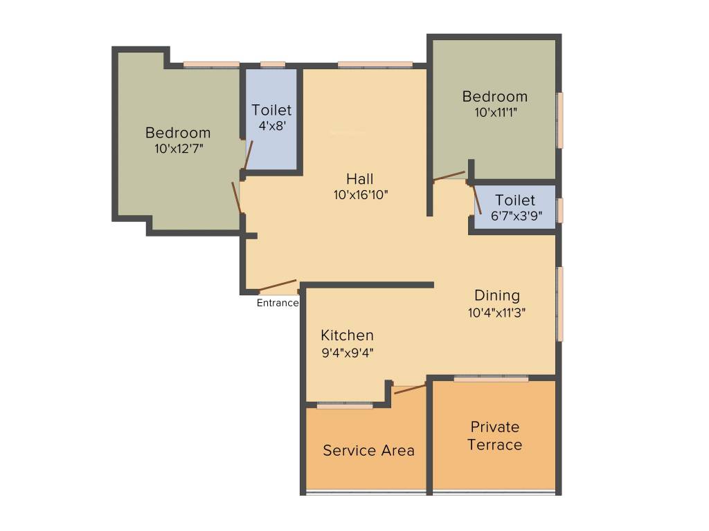 JKB Grand View (2BHK+2T (923 sq ft) 923 sq ft) JKB Grand View (2BHK+2T (923 sq ft) 923 sq ft)
