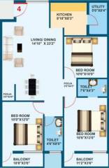 Vasundara Skyscape (3BHK+3T (1,280 sq ft) + Pooja Room 1280 sq ft)