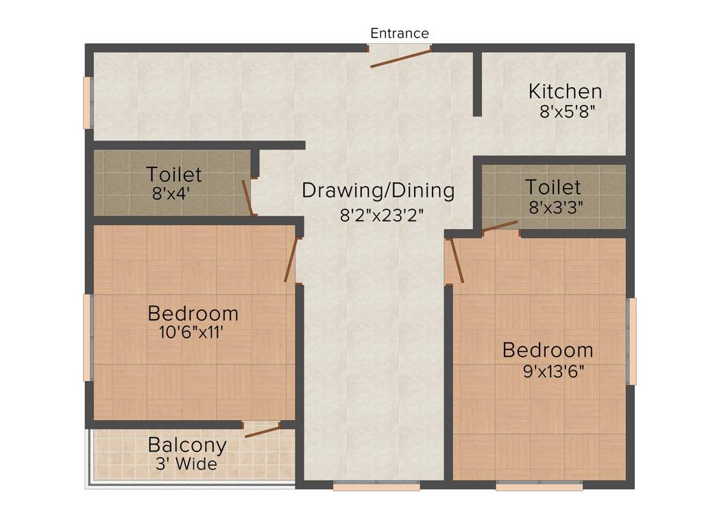 PS Encalve Santi Kundu Ishani VII (2BHK+2T (946 sq ft) 946 sq ft)