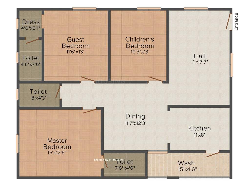 Bharathi Capital Square (3BHK+3T (1,650 sq ft) 1650 sq ft)