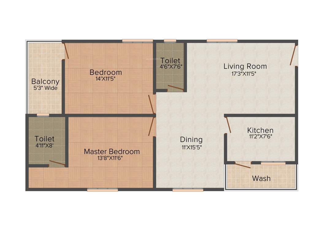 Creative Venkateswara Lake Front (2BHK+2T (1,255 sq ft) 1255 sq ft)