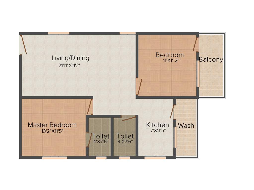 Creative Venkateswara Lake Front (2BHK+2T (1,100 sq ft) 1100 sq ft)