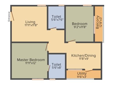 Sivah Chapter One (2BHK+2T (1,160 sq ft) 1160 sq ft)
