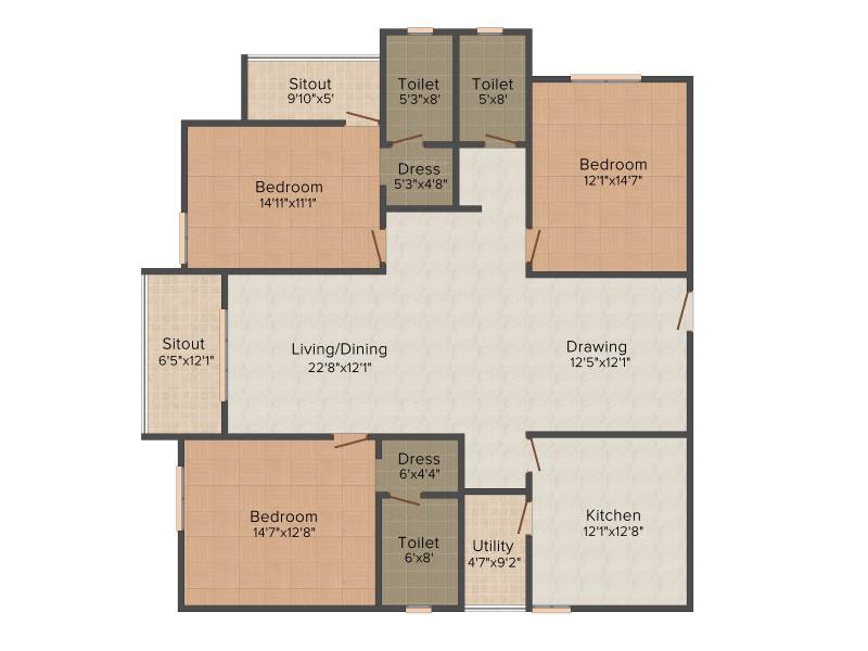 Reliance Sion (3BHK+3T (2,049 sq ft) 2049 sq ft)
