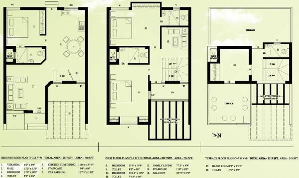 Mehta Coconut Groove (3BHK+4T (2,117 sq ft) 2117 sq ft)