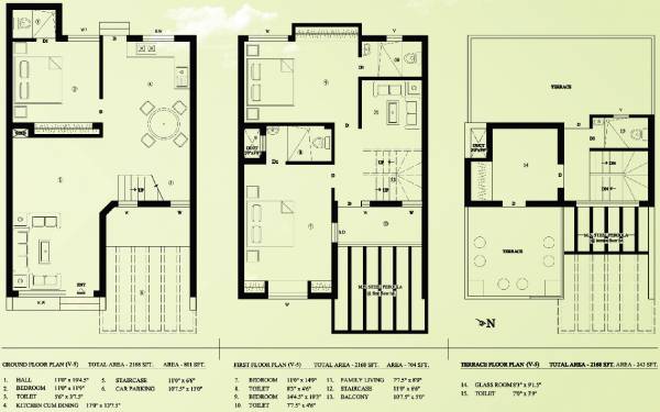 Mehta Coconut Groove (3BHK+4T (2,168 sq ft) 2168 sq ft)