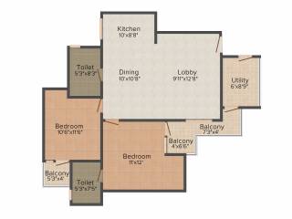 Finstem Fin Castle Residency (2BHK+2T (1,330 sq ft) 1330 sq ft) Finstem Fin Castle Residency (2BHK+2T (1,330 sq ft) 1330 sq ft)