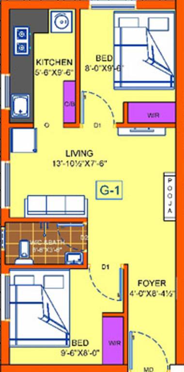 Guhan Shakunth Nivas (2BHK+1T (560 sq ft) + Pooja Room 560 sq ft)