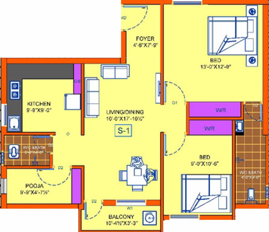 Guhan Shakunth Nivas (2BHK+2T (1,072 sq ft) + Pooja Room 1072 sq ft)