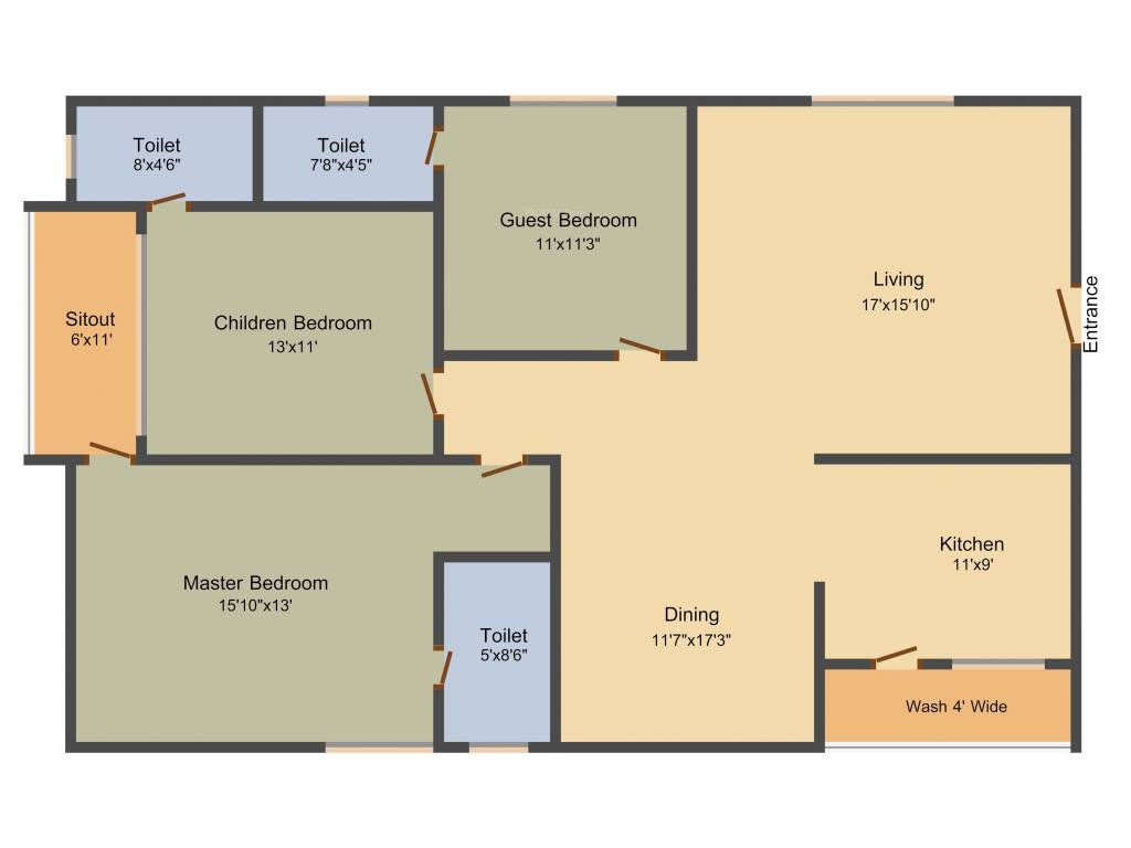 Green Grand (3BHK+3T (1,786 sq ft) 1786 sq ft) Green Grand (3BHK+3T (1,786 sq ft) 1786 sq ft)