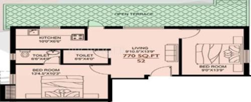 Vin Virtusa (2BHK+2T (770 sq ft) 770 sq ft)