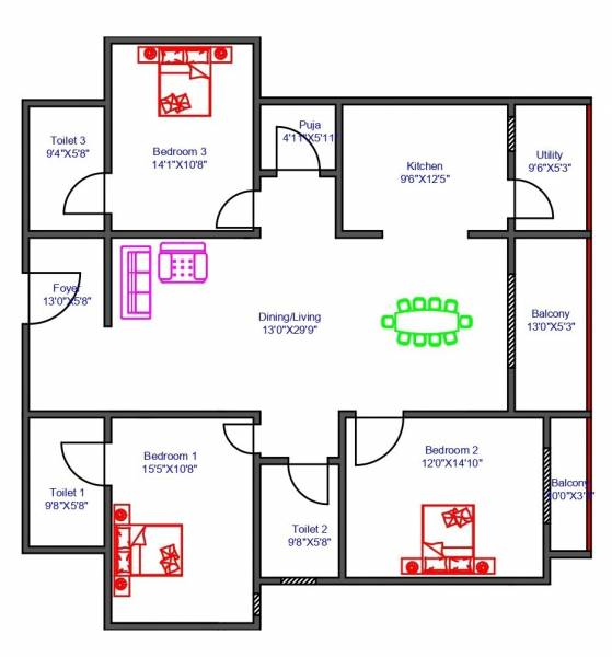 Floor Plan roshan-platinum Floor Plan Floor Plan