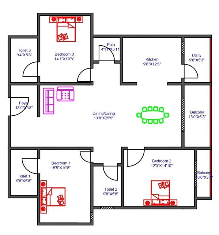  roshan platinum Floor Plan Floor Plan