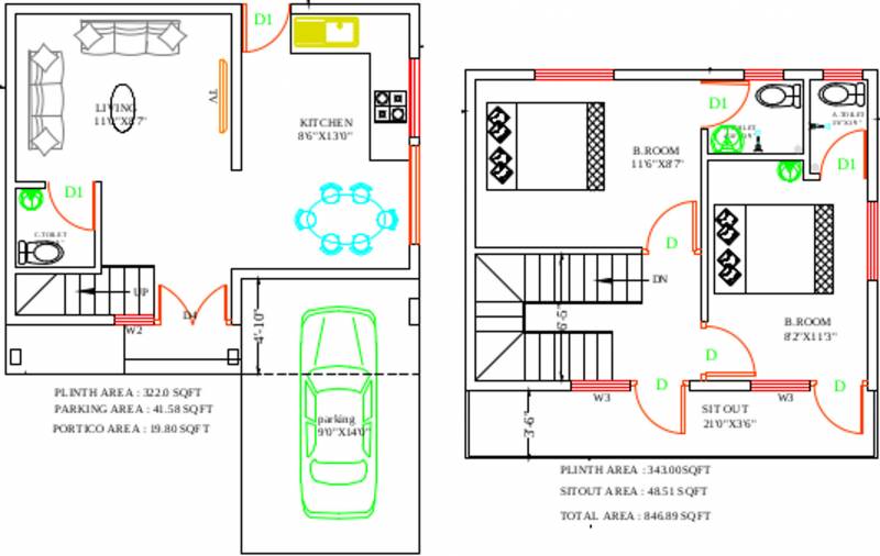 Yesh Farm Villas (2BHK+3T (847 sq ft) 847 sq ft)