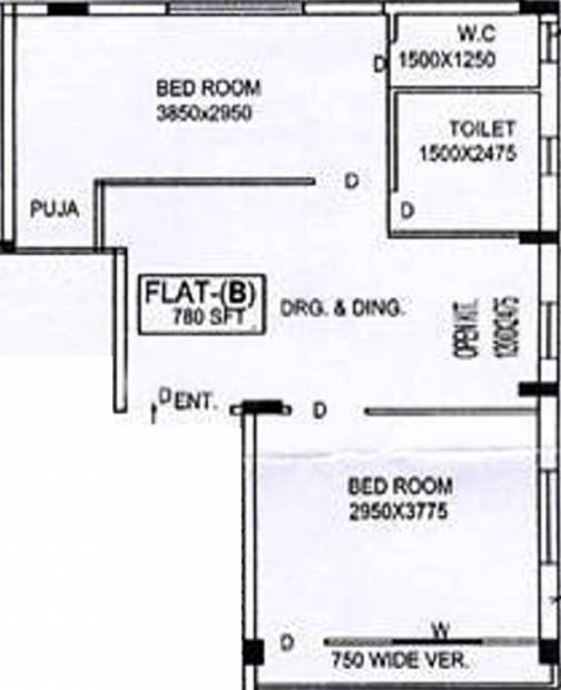 Vinayak Abode (2BHK+1T (780 sq ft) + Pooja Room 780 sq ft)