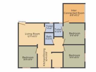 Srijan Swapno Puron (3BHK+2T (816 sq ft) 816 sq ft)