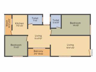 Srivathsa Mayfair Cozy (2BHK+2T (1,146 sq ft) 1146 sq ft) Srivathsa Mayfair Cozy (2BHK+2T (1,146 sq ft) 1146 sq ft)