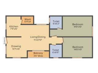 Srivathsa Mayfair Cozy (2BHK+2T (1,155 sq ft) 1155 sq ft) Srivathsa Mayfair Cozy (2BHK+2T (1,155 sq ft) 1155 sq ft)